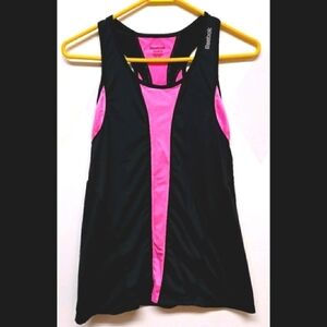 Reebok black and pink athletic tank XS
